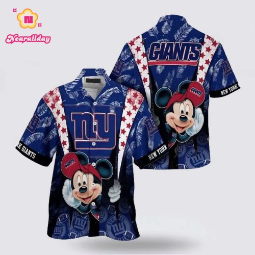 New York Giants Nfl Mickey Mouse Hawaiian Shirt For Fans
