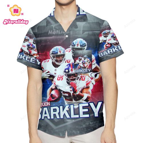 New York Giants Saquon Barkley13 3D All Over Print Summer Beach Hawaiian Shirt With Pocket