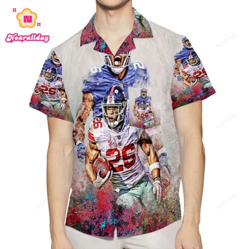 New York Giants Saquon Barkley16 3D All Over Print Summer Beach Hawaiian Shirt With Pocket
