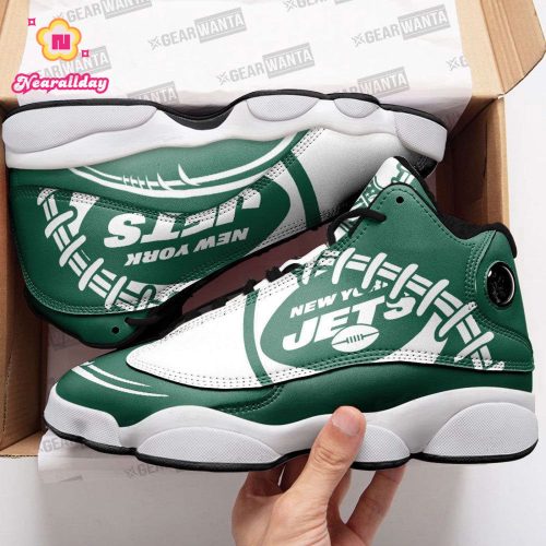 New York Jets Air Jordan 13 Sneaker Custom For Fans Gift