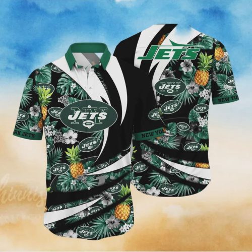 New York Jets Special Floral Style Hawaiian Shirt