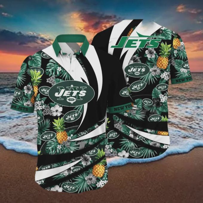 New York Jets Special Floral Style Hawaiian Shirt