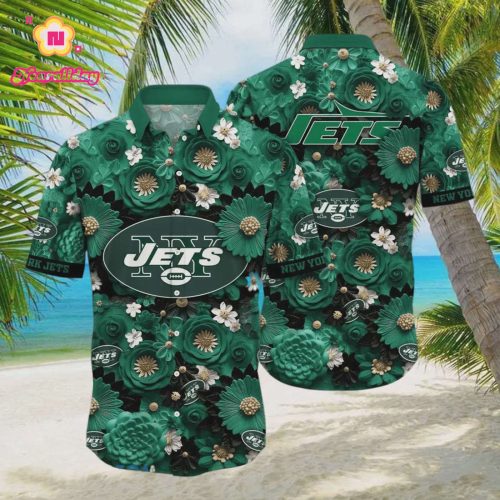 New York Jets Special Floral Summer 3D Hawaiian Shirt