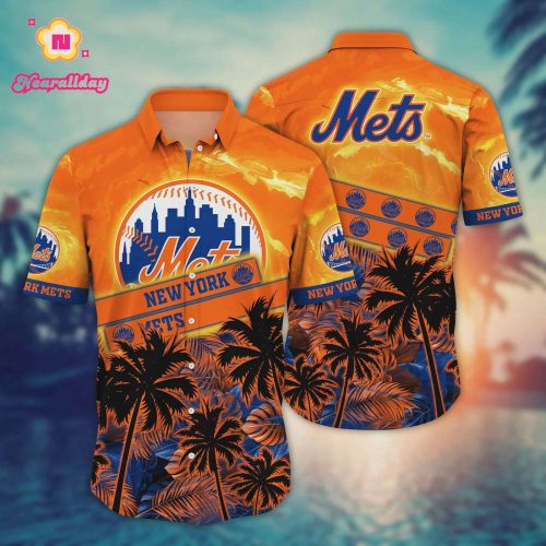 New York Mets MLB Flower Hawaii Shirt - Official Team Gear for Fans
