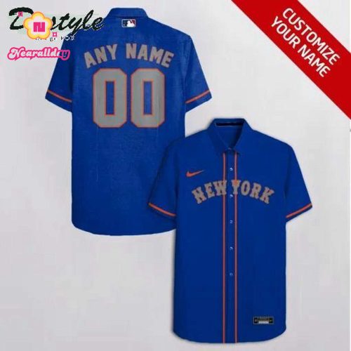 Customized New York Mets Blue Hawaiian Shirt – Personalize Your Style!