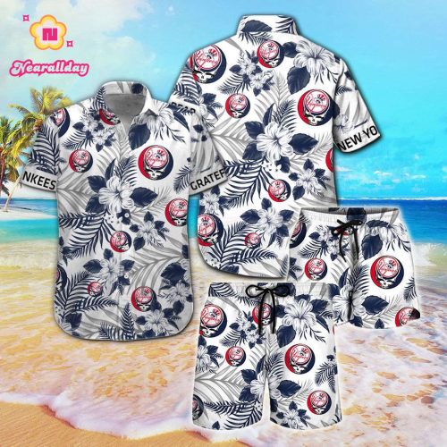 New York Yankees & Grateful Dead Hawaiian Shirt - Limited Edition