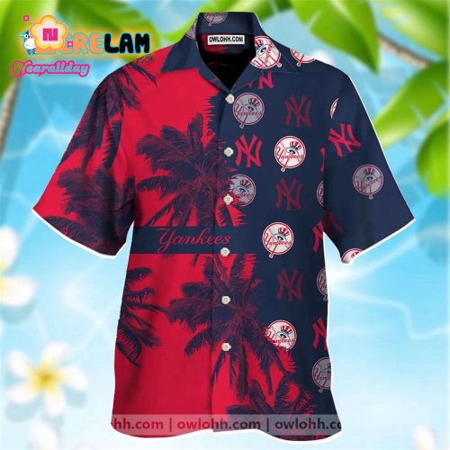 Official New York Yankees Hawaiian Shirt - Perfect for Baseball Fans!