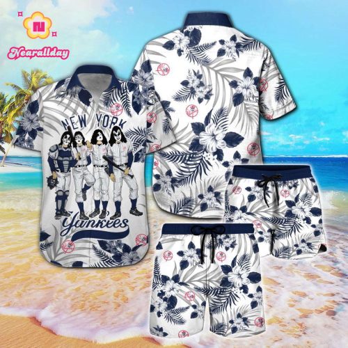 New York Yankees & Kiss Hawaiian Shirt: Unique MLB Fan Apparel