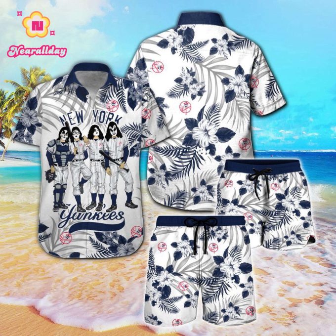 New York Yankees & Kiss Hawaiian Shirt: Unique MLB Fan Apparel