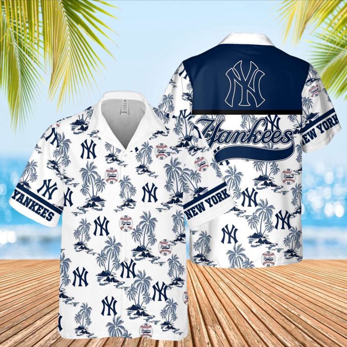 New York Yankees Logo Hawaiian Shirt – Full Print Design