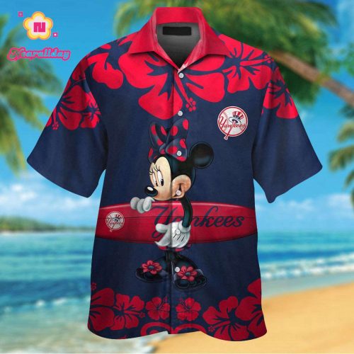 Official New York Yankees & Minnie Mouse Hawaiian Shirt - Limited Edition