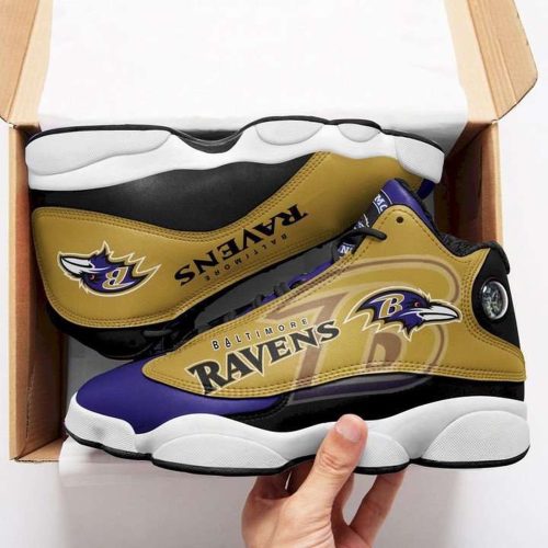 Nfl Baltimore Ravens Customs Air Jordan 13 Sneakers Sport Shoes For Men Women
