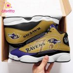 Nfl Baltimore Ravens Customs Air Jordan 13 Sneakers Sport Shoes For Men Women