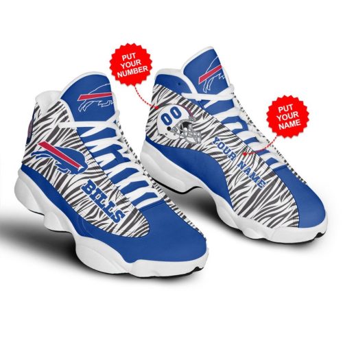 NFL Buffalo Bills Custom Name Number Air Jordan 13 Shoes V2