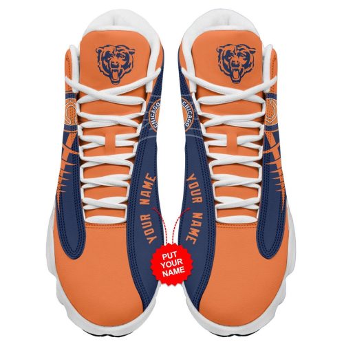 NFL Chicago Bears Custom Name Air Jordan 13 Shoes V1