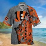 NFL Cincinnati Bengals Grey Orange Hawaiian Shirt Men & Women Aloha Shirt NFL Cincinnati Bengals Grey Orange Hawaiian Shirt Men & Women Aloha Shirt