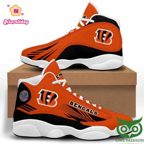 NFL Cincinnati Bengals Orange Black Air Jordan 13 Shoes