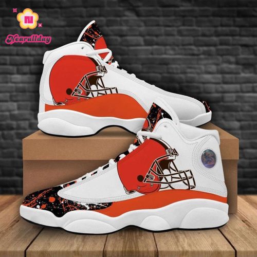 NFL Cleveland Browns Air Jordan 13 Shoes V2