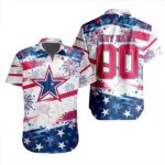 NFL Dallas Cowboys Hawaiian Shirts Special Design For Independence Day 4th Of July
