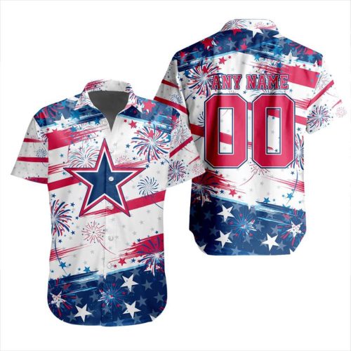 NFL Dallas Cowboys Hawaiian Shirts Special Design For Independence Day 4th Of July