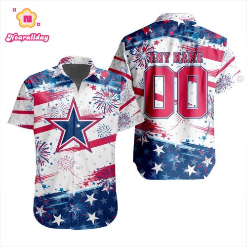 NFL Dallas Cowboys Hawaiian Shirts Special Design For Independence Day 4th Of July