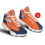NFL Denver Broncos Custom Name Air Jordan 13 Shoes V1