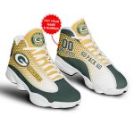 NFL Green Bay Packers Custom Name Air Jordan 13 Shoes V7