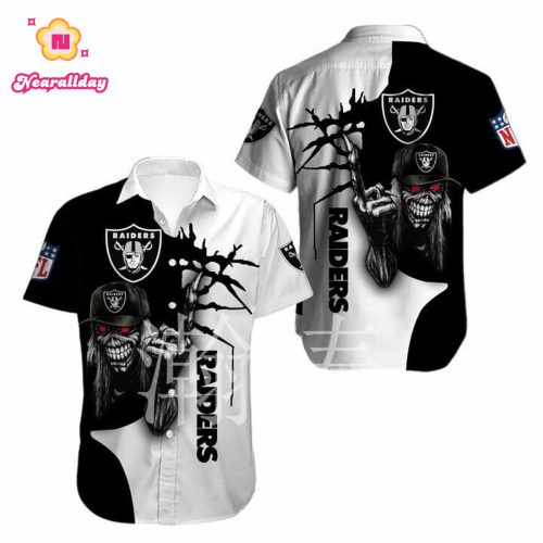 NFL Las Vegas Raiders Iron Maiden Hawaiian Shirt Men & Women Aloha Shirt
