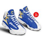 NFL Los Angeles Rams Custom Name Air Jordan 13 Shoes V1