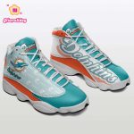 NFL Miami Dolphins Air Jordan 13 Shoes White Aqua Orange