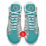 NFL Miami Dolphins Custom Name Number Air Jordan 13 Shoes V2