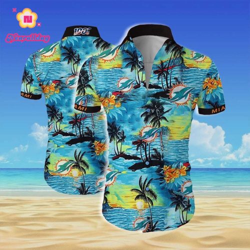 Nfl Miami Dolphins Team Beach Island Hawaiian Shirt