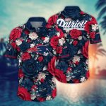 NFL New England Patriots Flower Hawaii Shirt For Fans, Custom Summer Football Shirts Gift