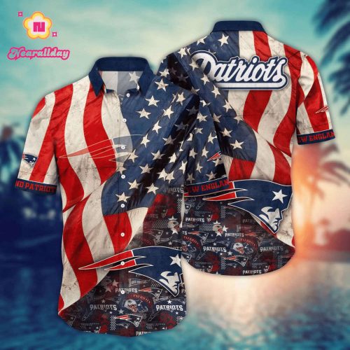 NFL New England Patriots Flower Hawaii Shirt For Fans, Summer Football Shirts Gift