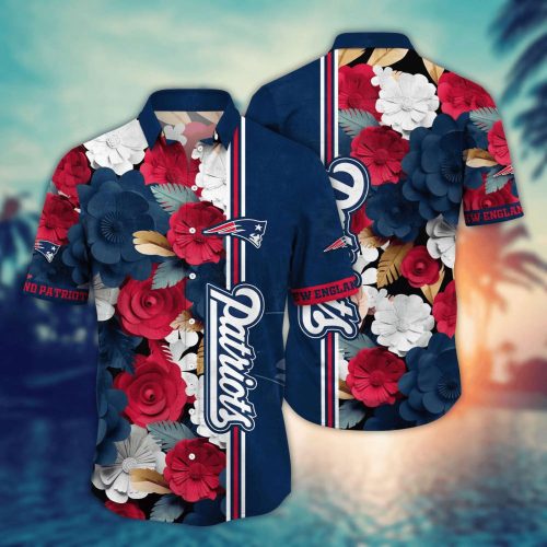 NFL New England Patriots Flower Hawaii Shirt For Fans, Summer Football Shirts Gift
