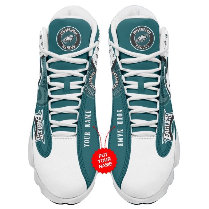 NFL Philadelphia Eagles Custom Name Air Jordan 13 Shoes V4