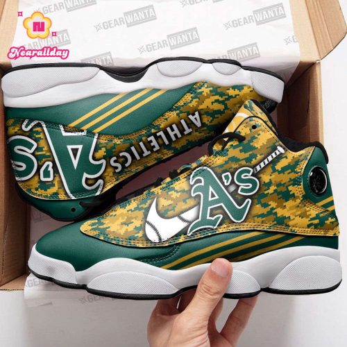 Oakland Athletics Air Jordan 13 Sneaker Custom For Fans  Unisex Shoes Gift