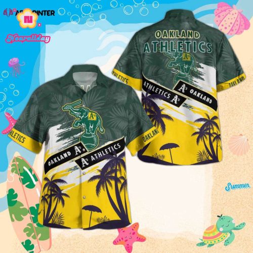 Oakland Athletics Tropical Vintage Hawaii Aloha Shirt - Men s Women s Summer Fashion