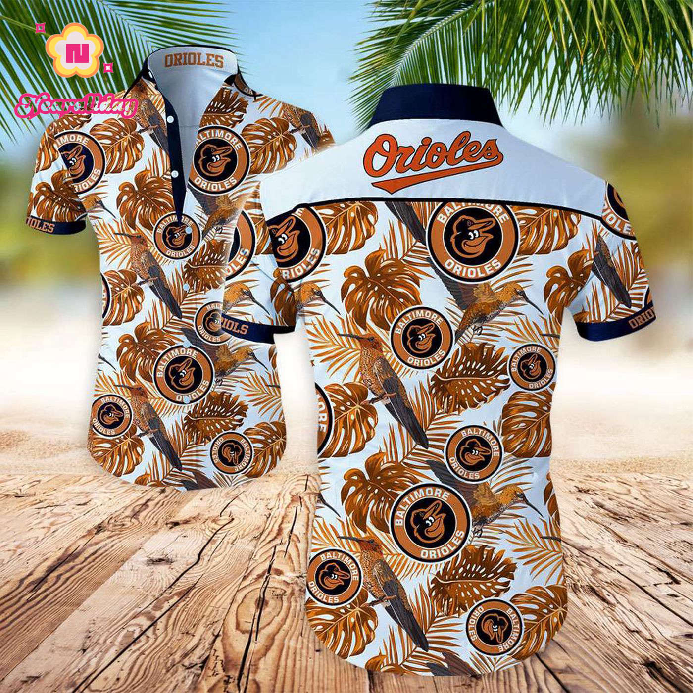 Baltimore Orioles Palm Leaves Hawaiian Shirt – Official MLB Merchandise Baltimore Orioles Palm Leaves Hawaiian Shirt – Official MLB Merchandise