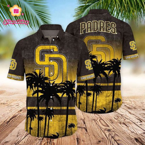 San Diego Padres Coconut Trees Hawaiian Shirt – Official MLB Merchandise
