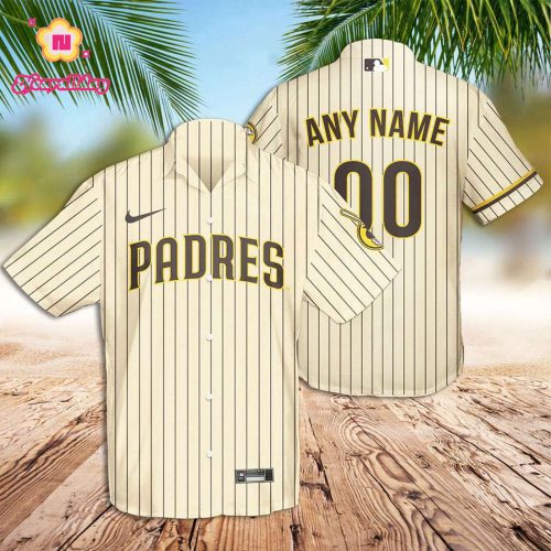 San Diego Padres Custom Hawaiian Shirt in Stripe Pattern – Padres Hawaiian Shirts