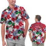 Customized Boston Red Sox Floral America Flag Hawaiian Shirt