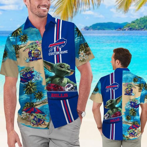Personalized Buffalo Bills & Baby Yoda Hawaiian Shirt