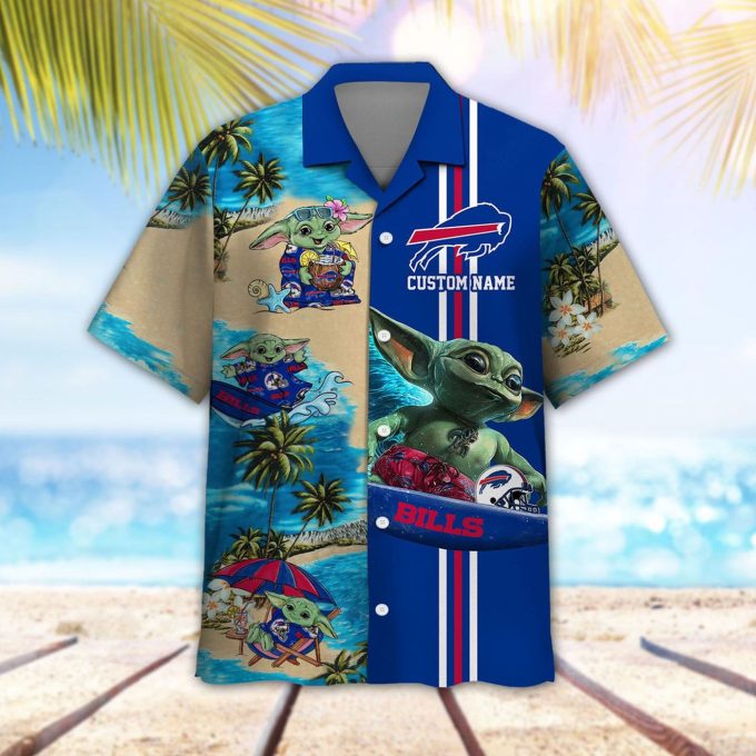 Personalized Buffalo Bills & Baby Yoda Hawaiian Shirt