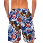 Custom Chicago Cubs Tropical Floral American Flag Hawaiian Shirt for Fans