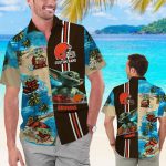 Personalized Cleveland Browns & Baby Yoda Hawaiian Shirt Personalized Cleveland Browns & Baby Yoda Hawaiian Shirt
