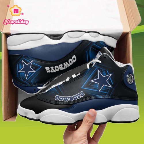 Personalized Cowboys Jordan Shoes Best Gift For Fan Ever, Custom Name Dallas Cowboys Jordan 13, NFL Dallas Cowboys Sneakers