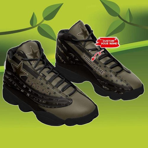Personalized Cowboys Jordan Shoes, Custom Name Dallas Cowboys Jordan 13 Best Gift Ever, NFL Dallas Cowboys Sneakers Print Full