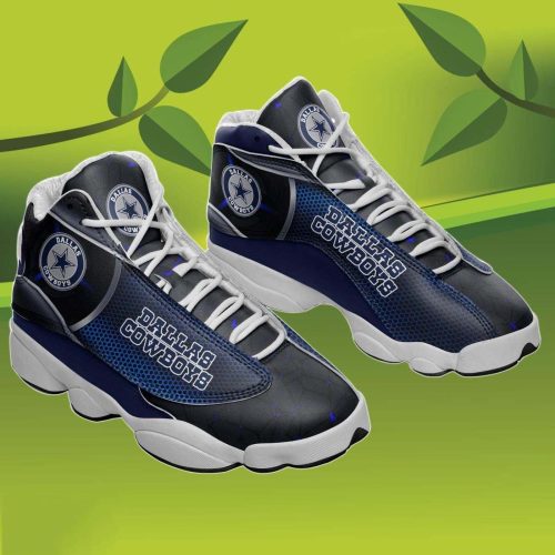 Personalized Cowboys Jordan Shoes, Custom Name Dallas Cowboys Jordan 13 For You And Your Family, NFL Dallas Cowboys Sneakers