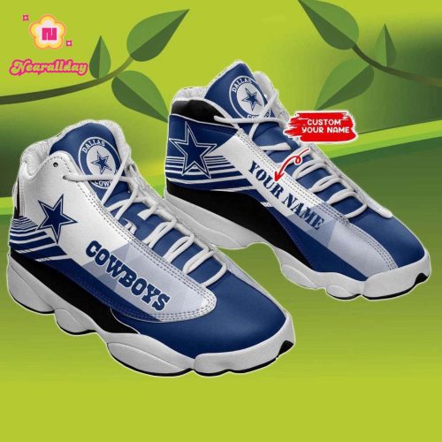 Personalized Cowboys Jordan Shoes, Custom Name Dallas Cowboys Jordan 13, NFL Dallas Cowboys Sneakers Summer 2023